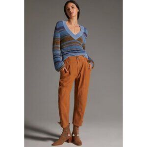 Anthropologie Pilcro Surplus Cargo Pant S Burnt Orange Cotton Blend Casual Style